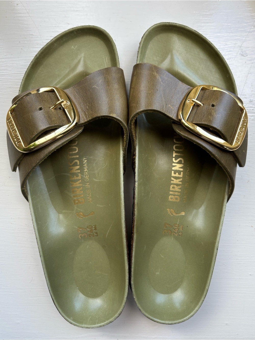 Birkenstock Madrid Big Buckle - Mud Green (Size 37)